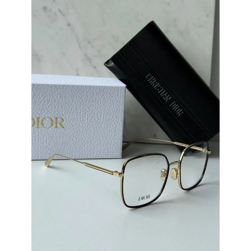 NEW Dior GemDiorO SU Eyeglasses Frames in Gold Brown